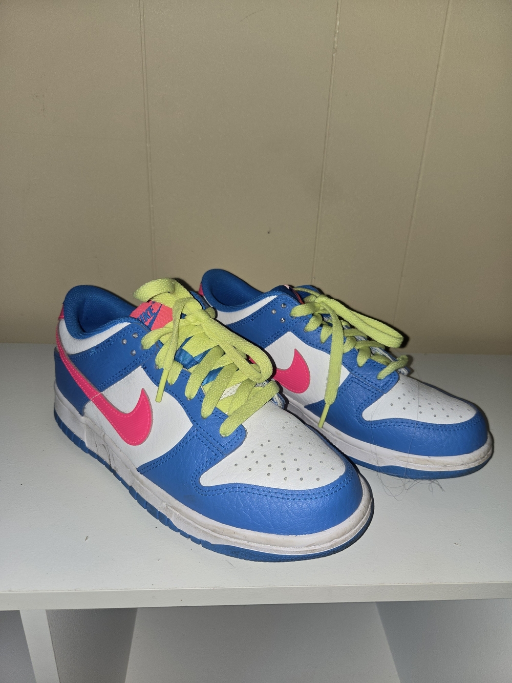 Nike Kids' Blue/White/Pink Low-Top Sneakers